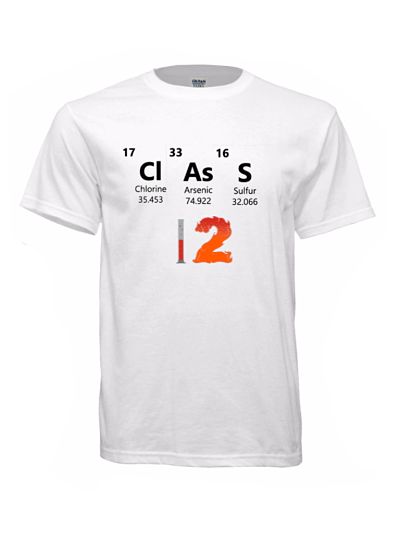 Personalized cool class tee design - sample shirt front design